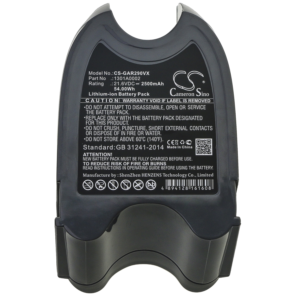 Compatibele batterijvervanging voor Gtech 1301A0002