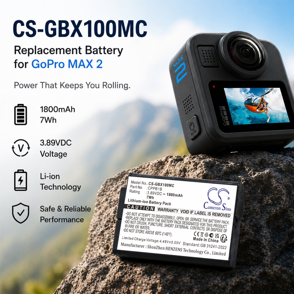 Batterij compatibel met GoPro CS-GBX100MC