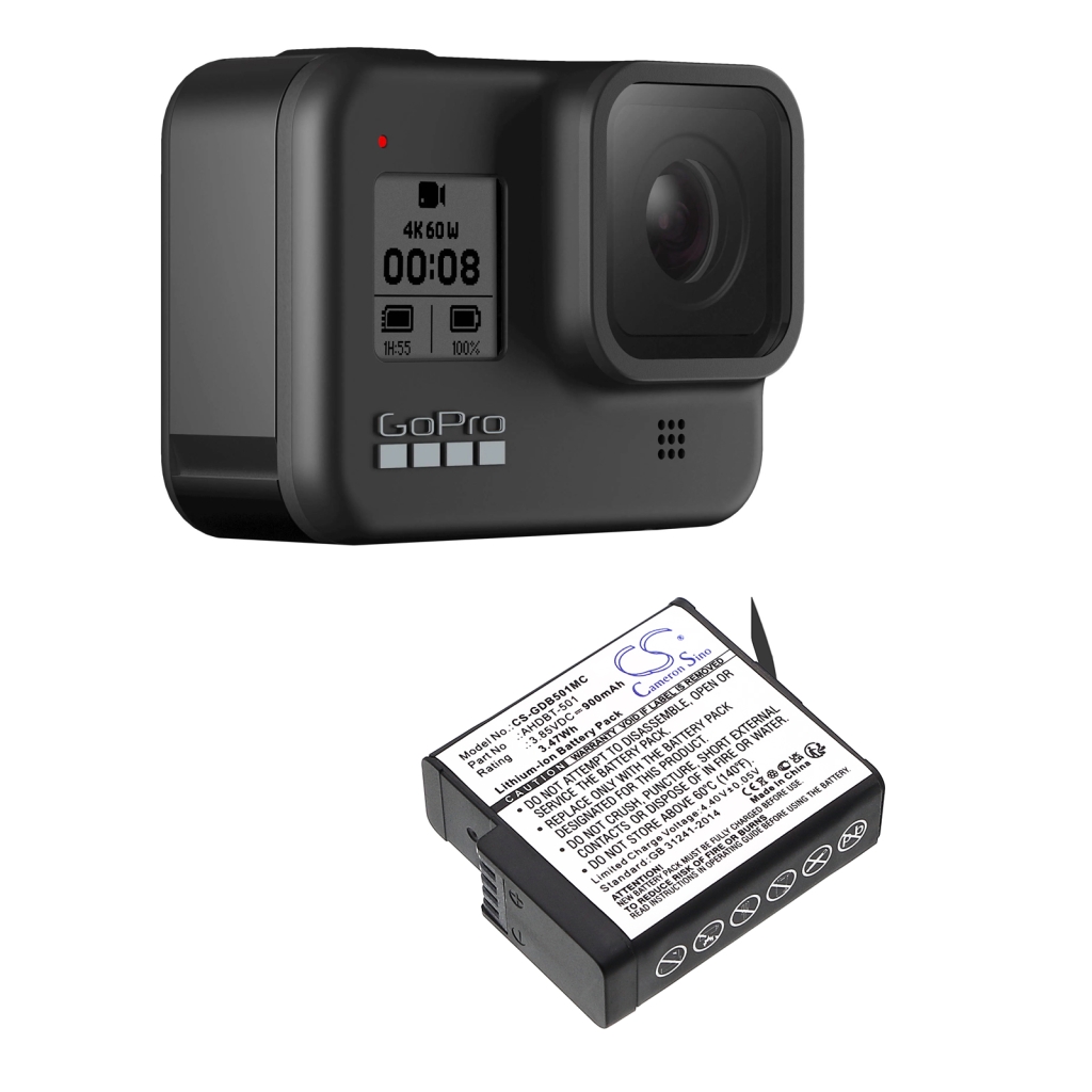 Batterie de l'appareil photo GoPro HD8.01