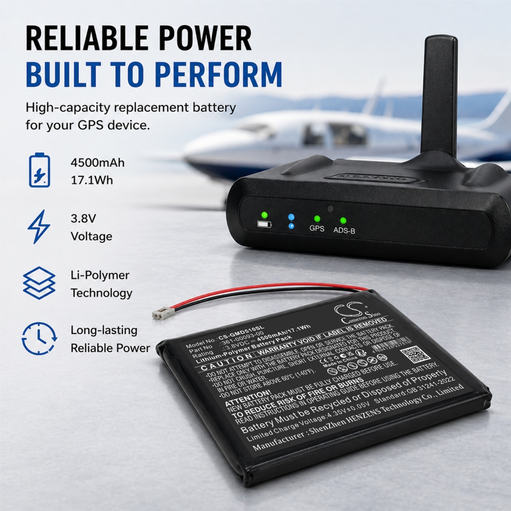 Batterij compatibel met Garmin CS-GMD510SL