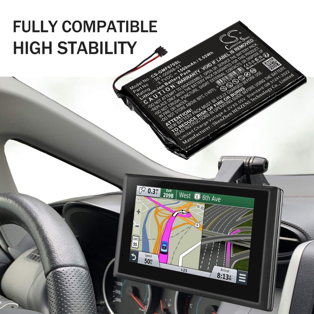 GPS, Batterie de navigation Garmin CS-GMF670SL