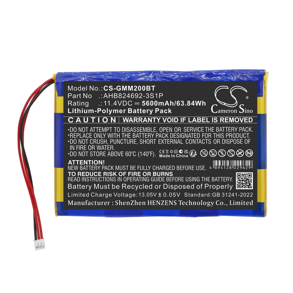 Batterij compatibel met Golden media CS-GMM200BT