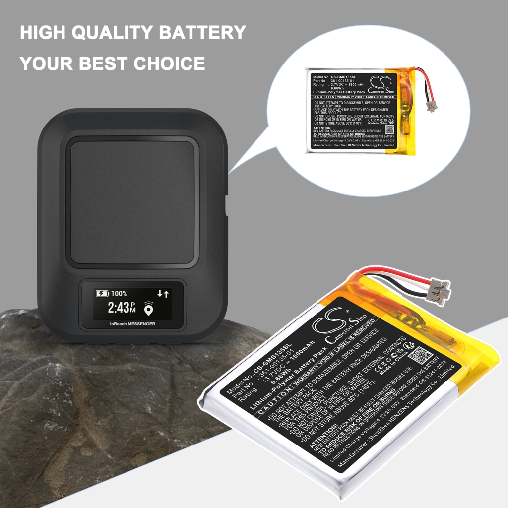 GPS, Navigator Batterij Garmin CS-GMS135SL