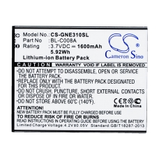 Remplacement de batterie compatible pour GIONEE BL-C008A