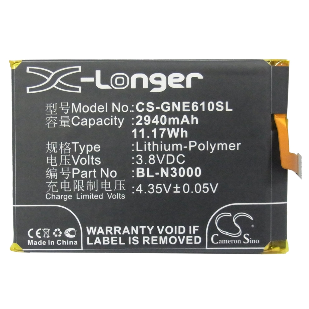 Batterij compatibel met BLU GIONEE CS-GNE610SL