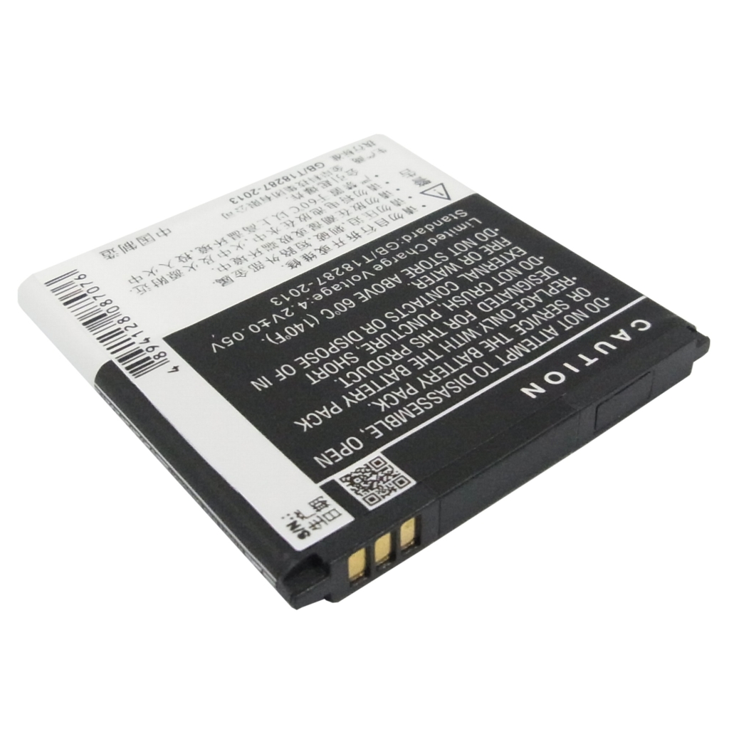 Cameron Sino X-Longer CS-GNN360SL donkere achterkant, CAUTION-tekst en streepjescode, laadspanning 4,2V