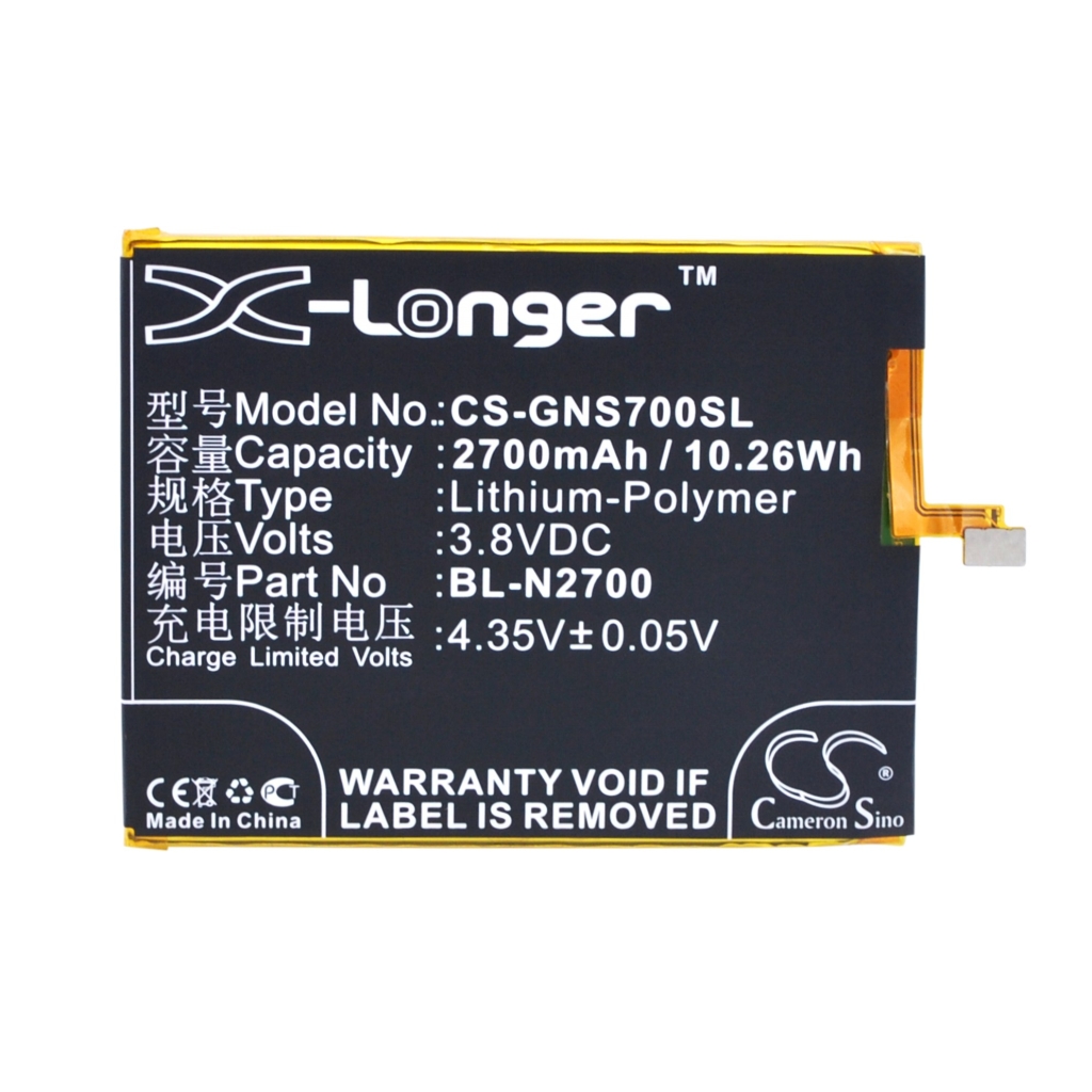 Batterij compatibel met GIONEE Kazam CS-GNS700SL