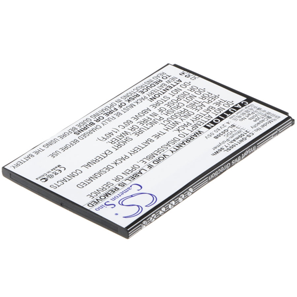 Batterijen compatibel met GIONEE T1 T1 CS-GNT100SL