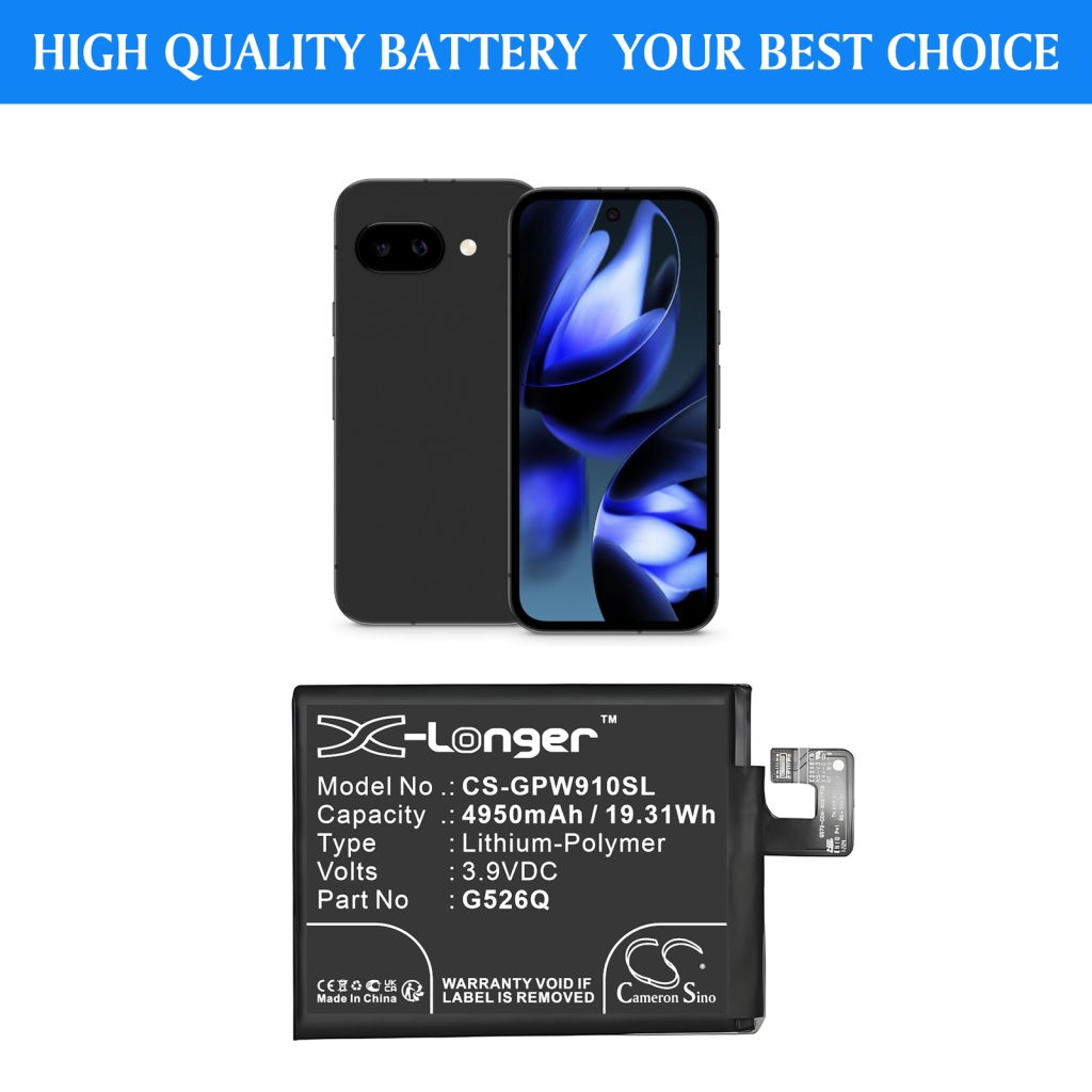 Batterij voor mobiele telefoon Google CS-GPW910SL