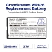 Batterij compatibel met Grandstream CS-GWP826CL