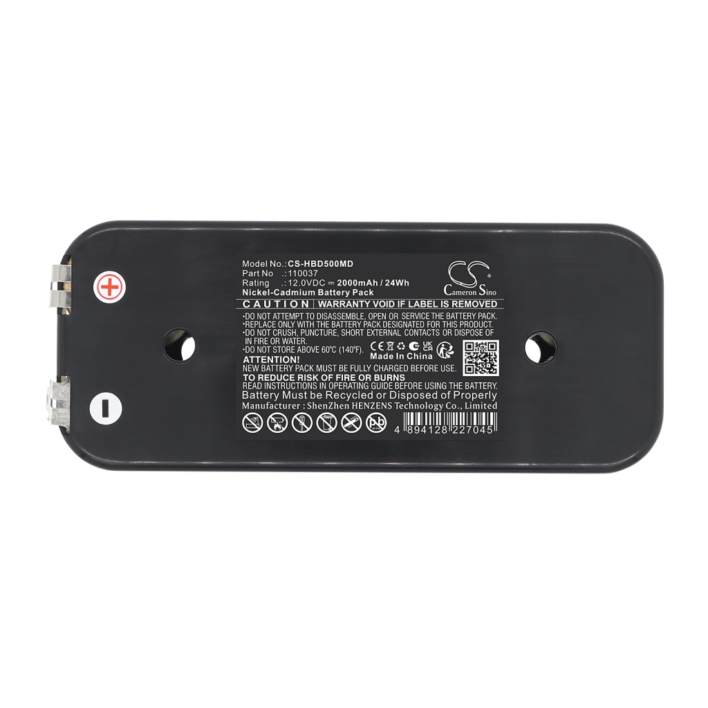 Batterij compatibel met Hellige Phillips CS-HBD500MD