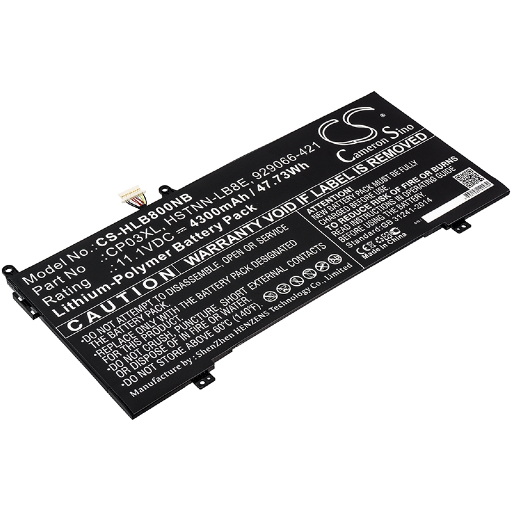 Batterie pour ordinateur portable HP CS-HLB800NB