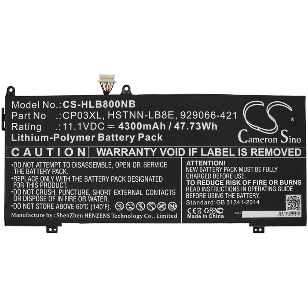 Batterie pour ordinateur portable HP CS-HLB800NB