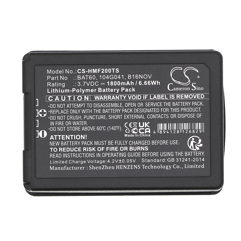 Batterij Vervangt 104G041