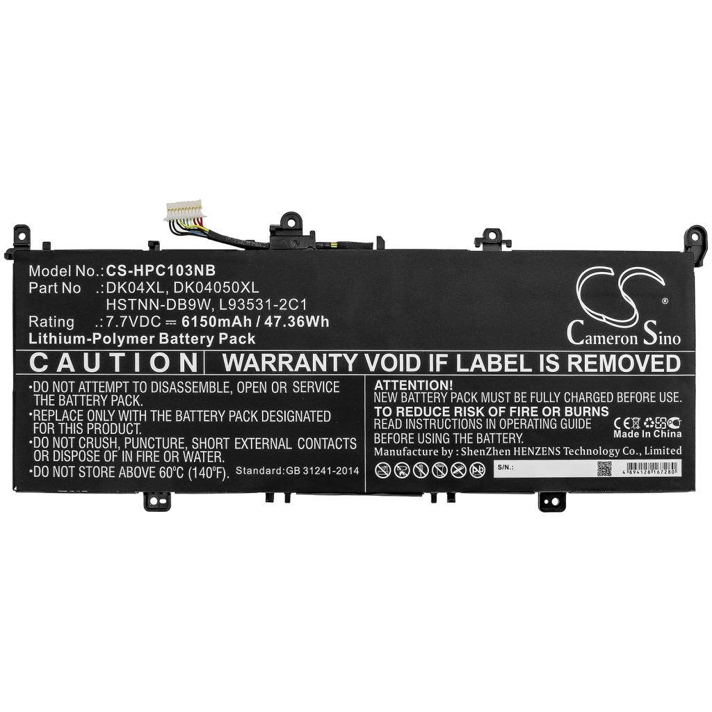 Batterijen Vervangt DK04XL
