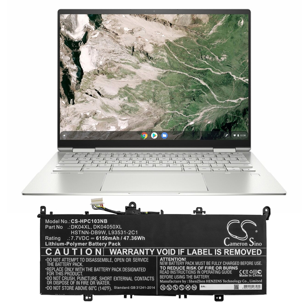 Batterijen Vervangt DK04XL