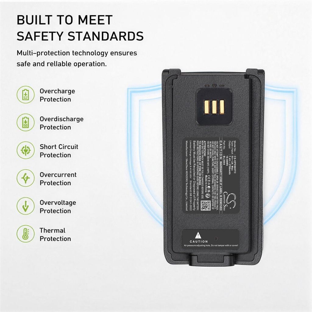 Batterij compatibel met Hytera CS-HPD985TC