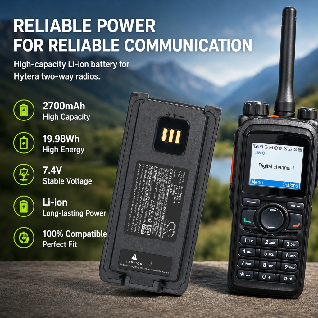 Batterij compatibel met Hytera CS-HPD985TC