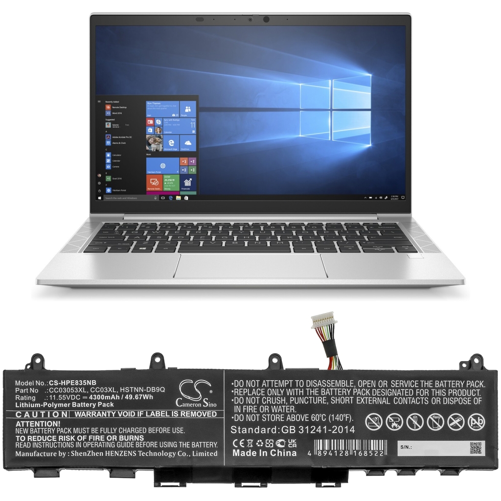 Batterij compatibel met HP CS-HPE835NB