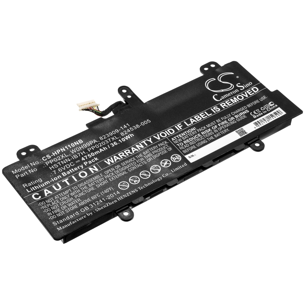Batterij Vervangt PP02037XL