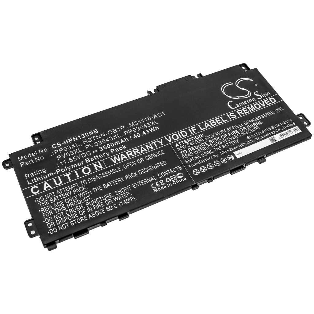 Batterij Vervangt PV03043XL