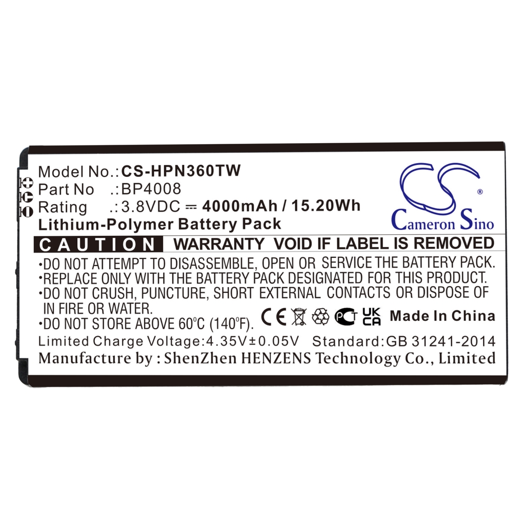 Remplacement de batterie compatible pour Hytera BP4008