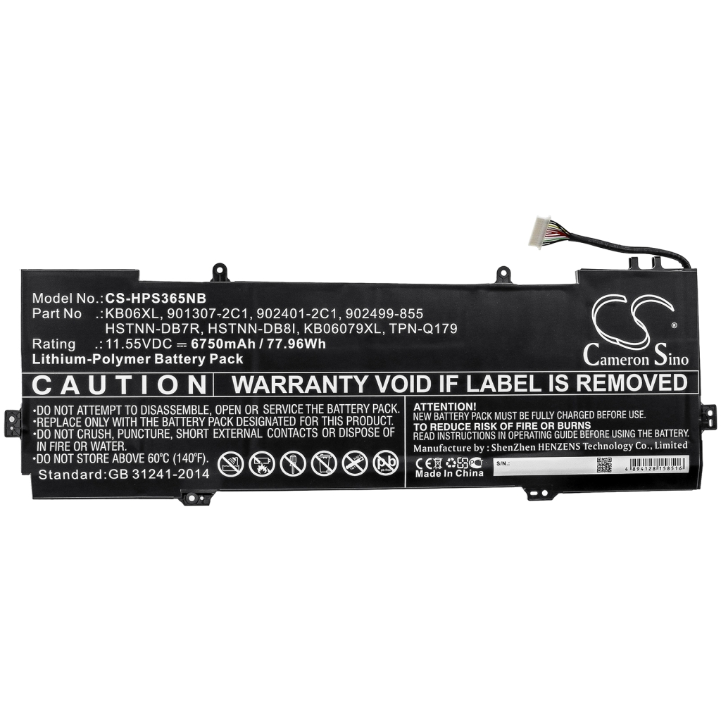 Batterij Vervangt KB06079XL