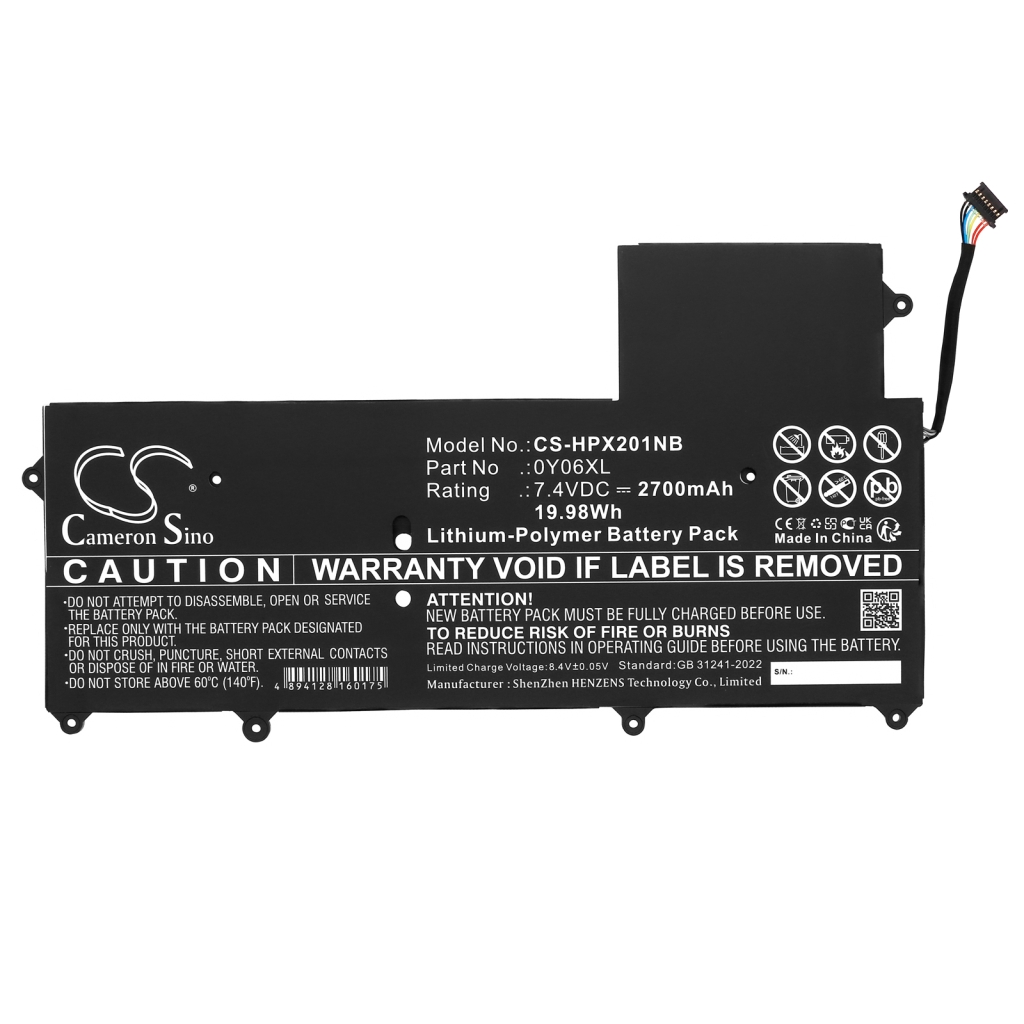 Batterij Vervangt 0Y06XL