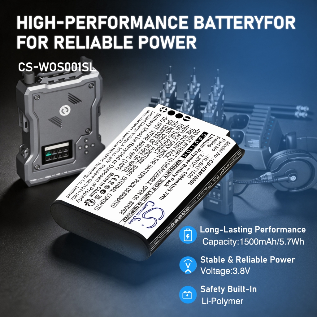 Batterij compatibel met Hollyland CS-HSM100SL