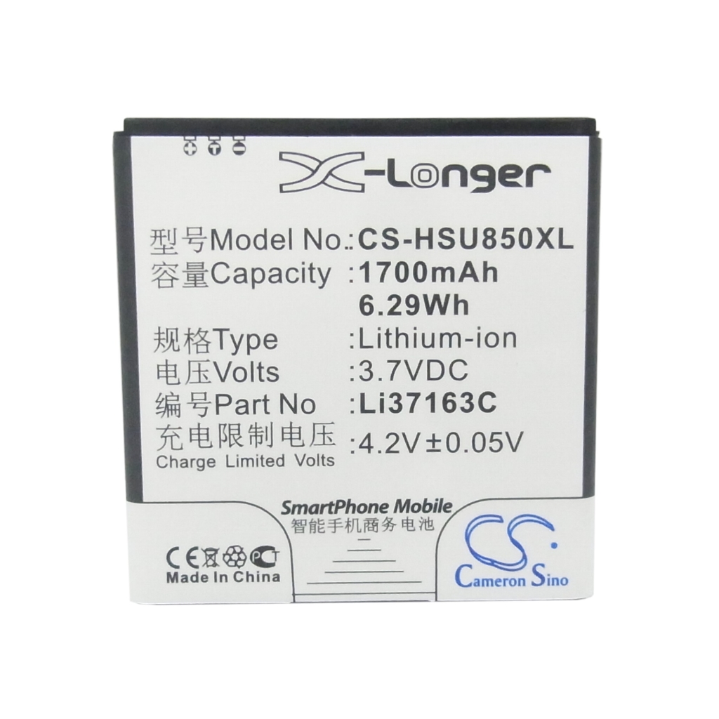 Cameron Sino X-Longer vooraanzicht: 1700mAh 3,7V 6,29Wh