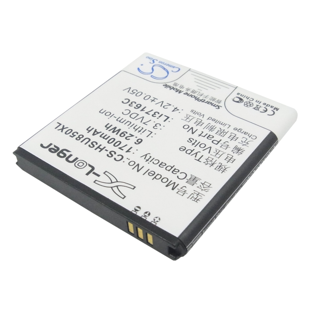 Cameron Sino X-Longer achteraanzicht met contacten: 1700mAh 3,7V