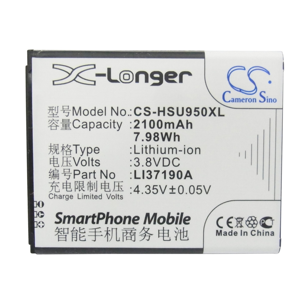 Cameron Sino X-Longer replacement smartphone battery 2100mAh 3.8V 7.98Wh - front view