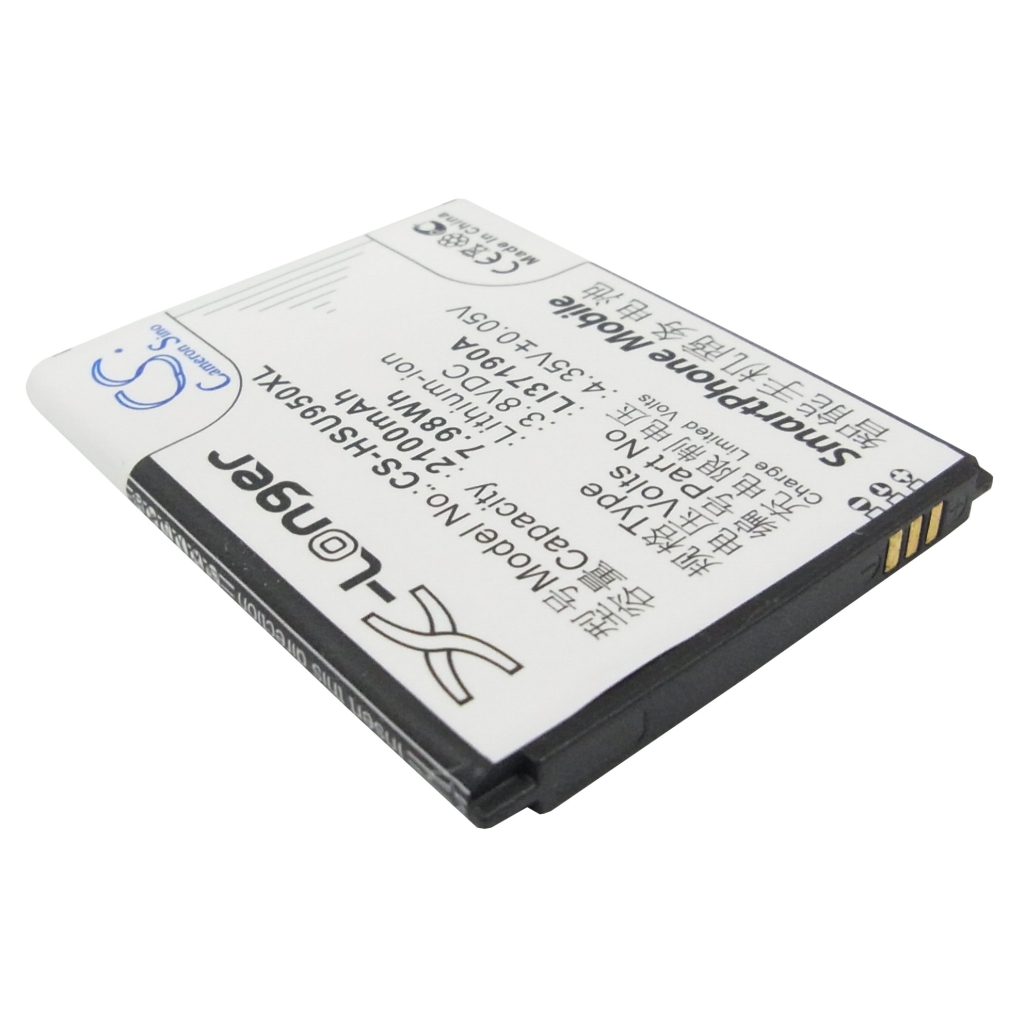Cameron Sino X-Longer replacement smartphone battery 2100mAh 3.8V - rear with 4-pin contacts