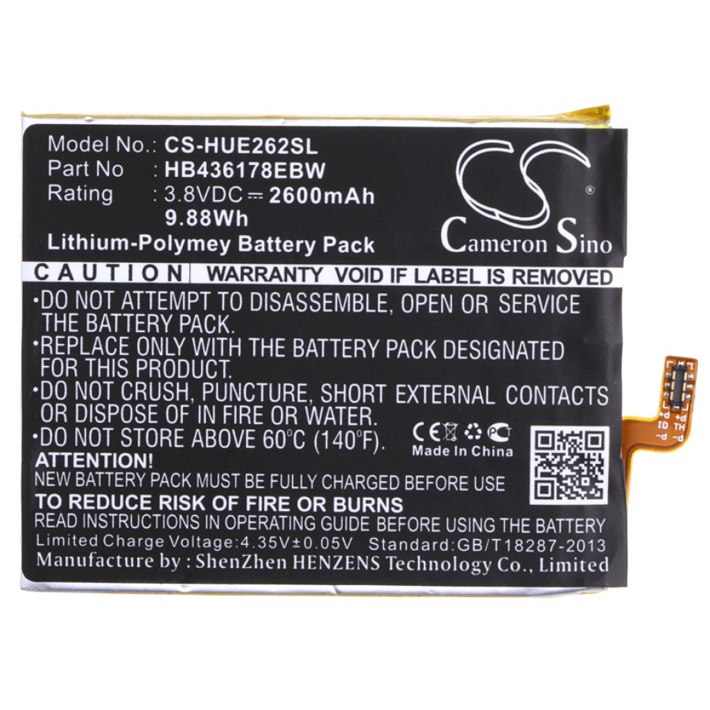 Batterij Vervangt HB436178EBW 