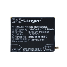 Remplacement de batterie compatible pour Huawei HB396481EBC,HB396481EBW