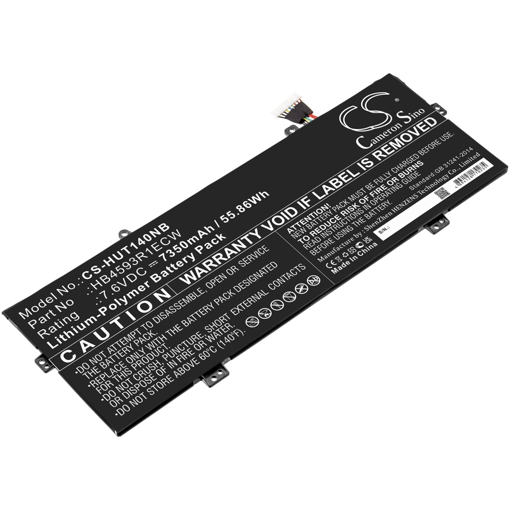 Remplacement de batterie compatible pour Huawei HB4593R1ECW