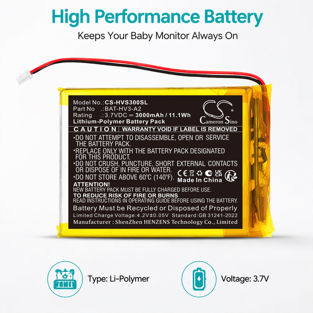 Batterij compatibel met Heimvision CS-HVS300SL
