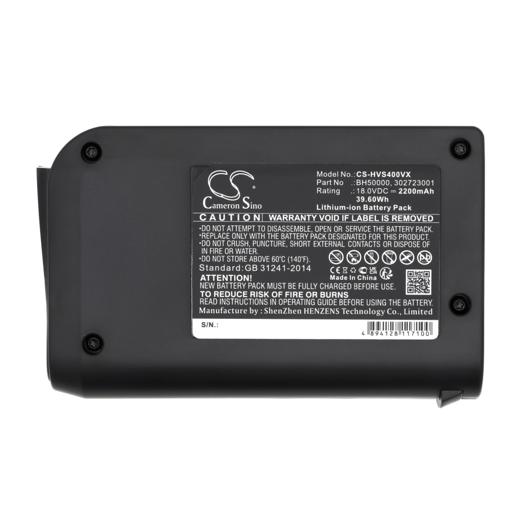 Batterijen voor stofzuigers Hoover CS-HVS400VX