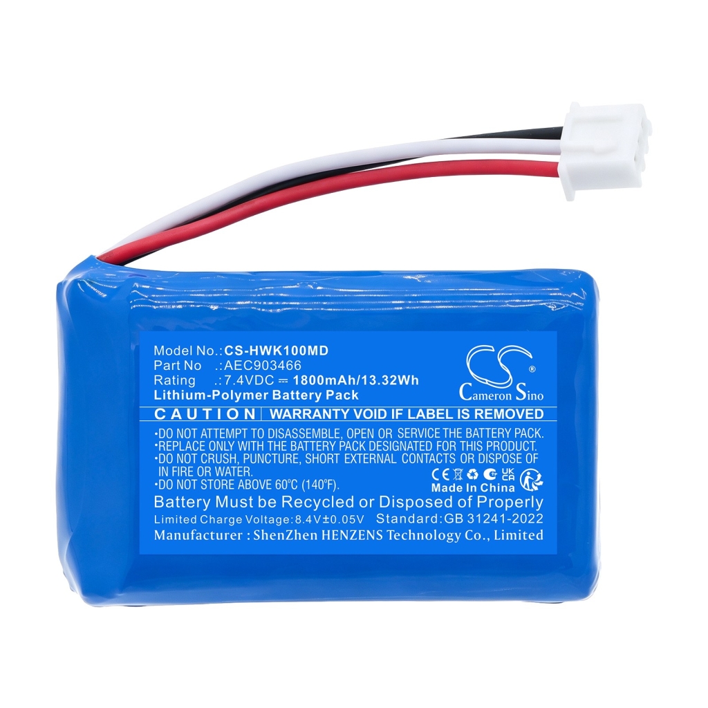 Batterij compatibel met Hawkmed CS-HWK100MD