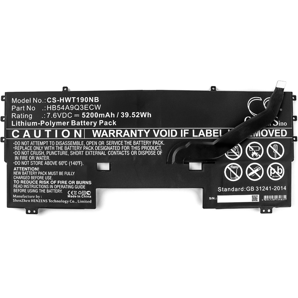 Batterij compatibel met Huawei CS-HWT190NB