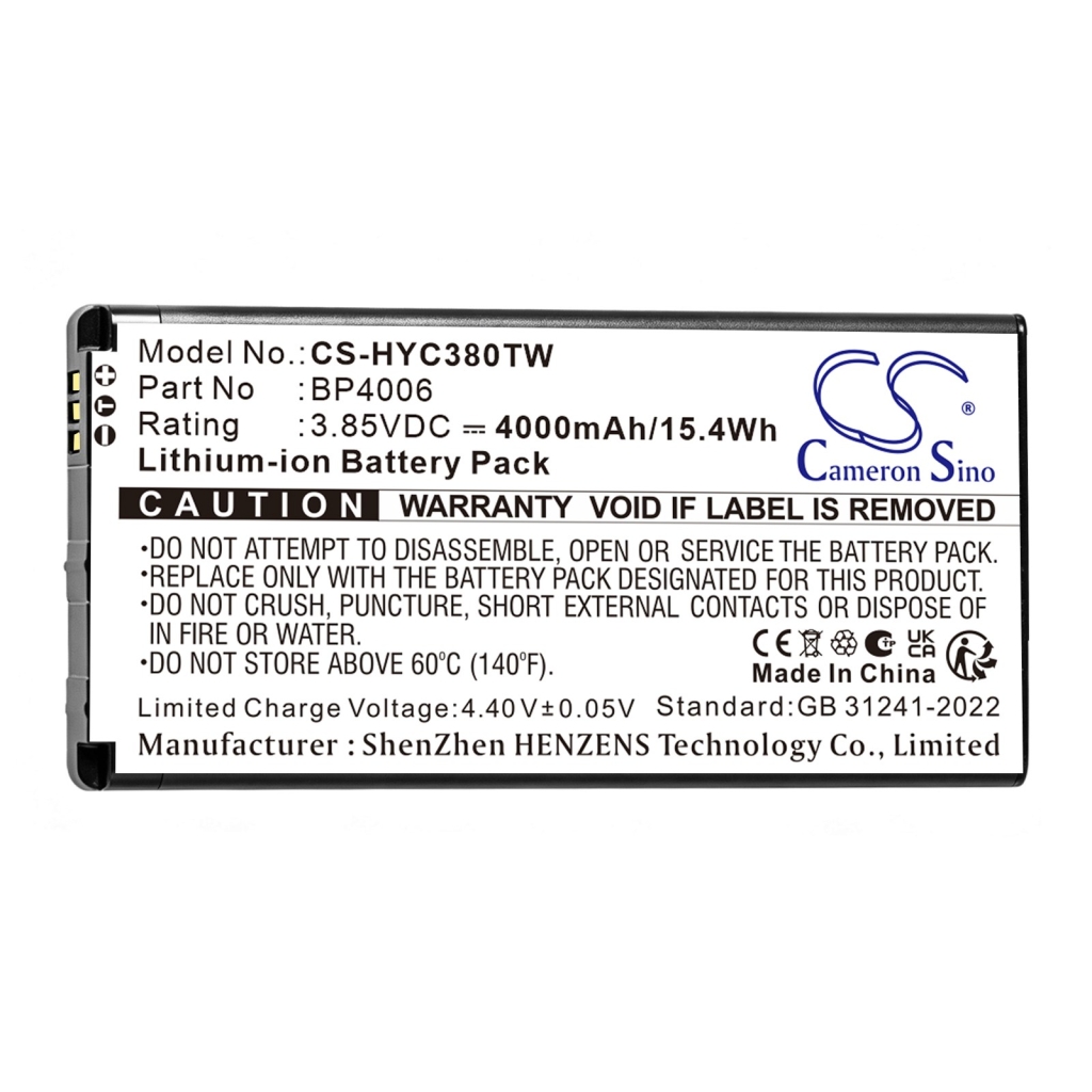 Batterij compatibel met Hytera CS-HYC380TW