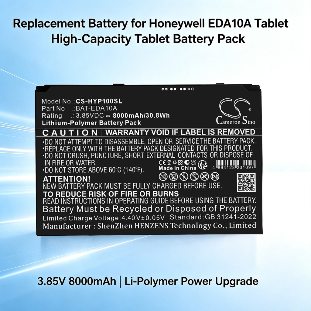 Batterij compatibel met Honeywell CS-HYP100SL
