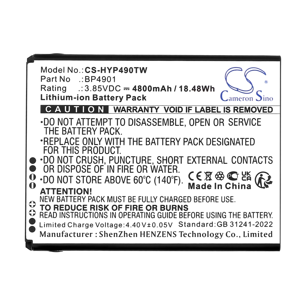 Remplacement de batterie compatible pour Hytera BP4901