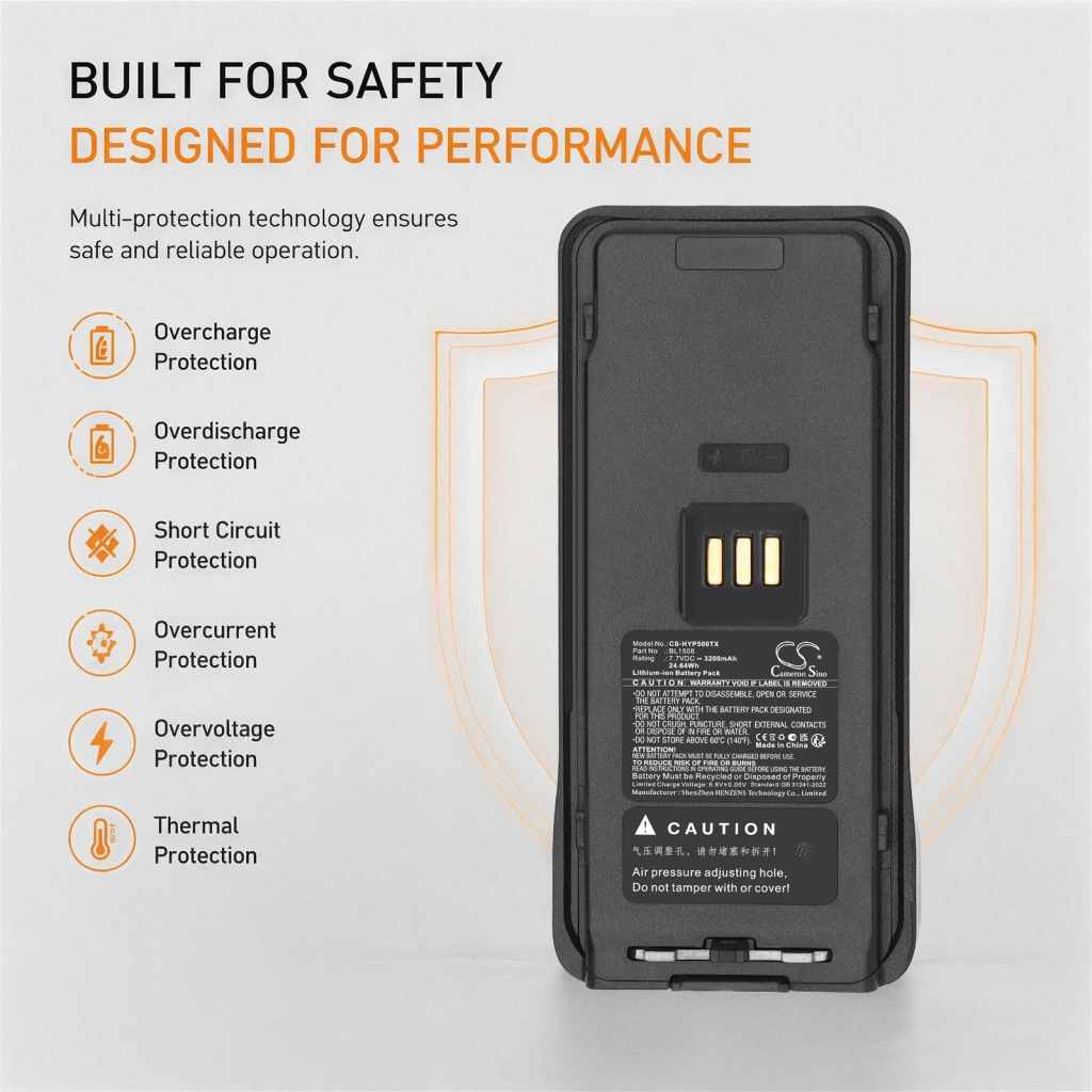Batterij compatibel met Hytera CS-HYP500TX