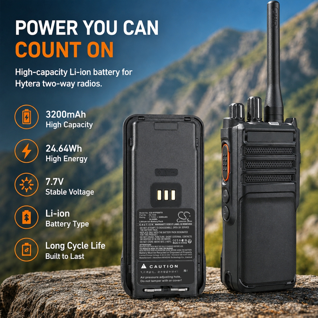 Batterij compatibel met Hytera CS-HYP500TX