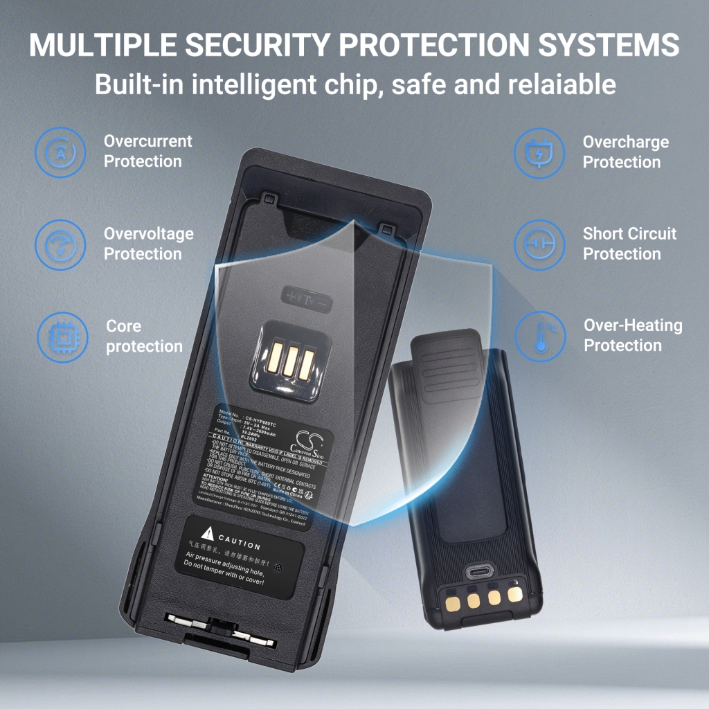 Batterij compatibel met Hytera CS-HYP680TC