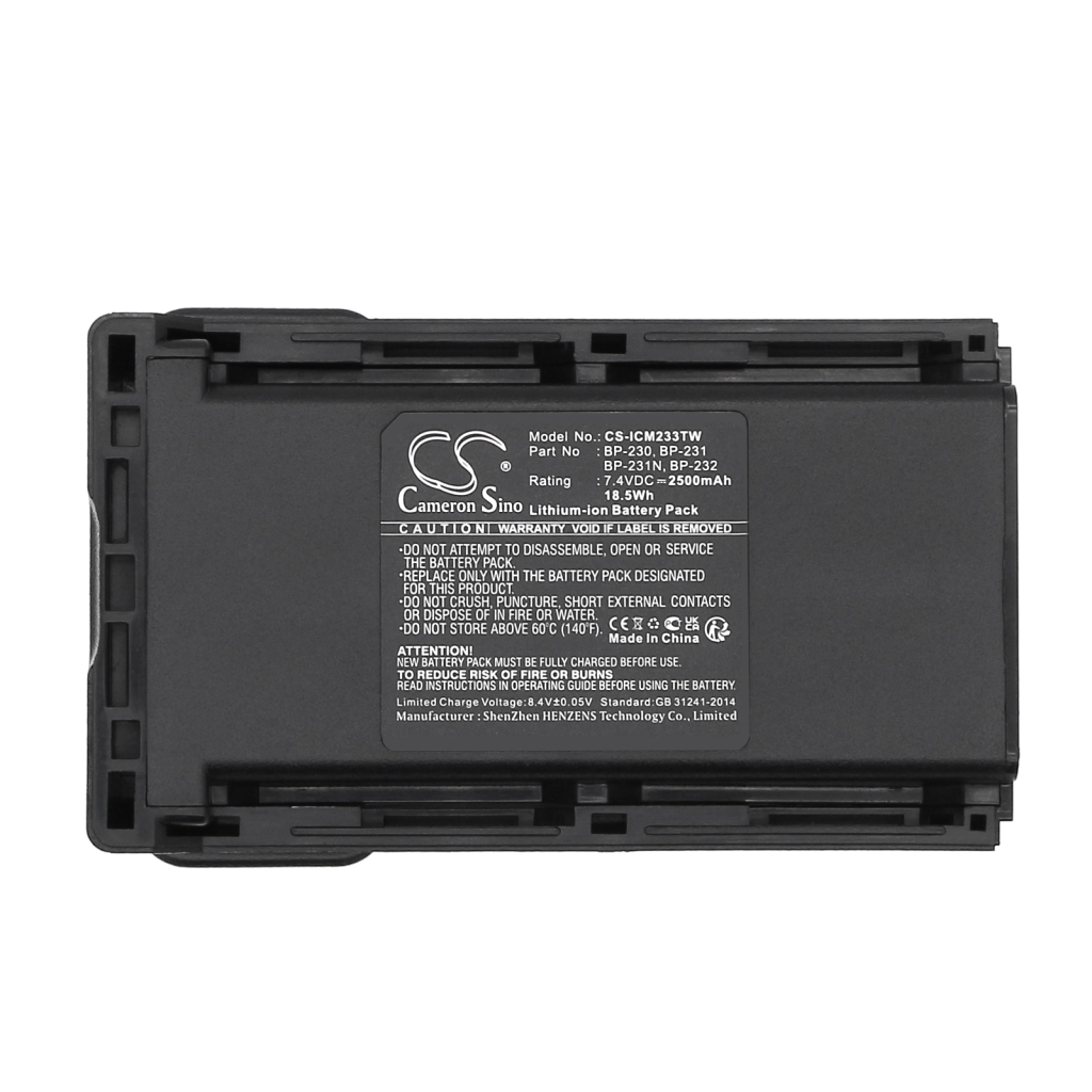 Batterij voor tweerichtingsradio Icom CS-ICM233TW