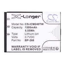 Remplacement de batterie compatible pour Icom BP-266,PB-19