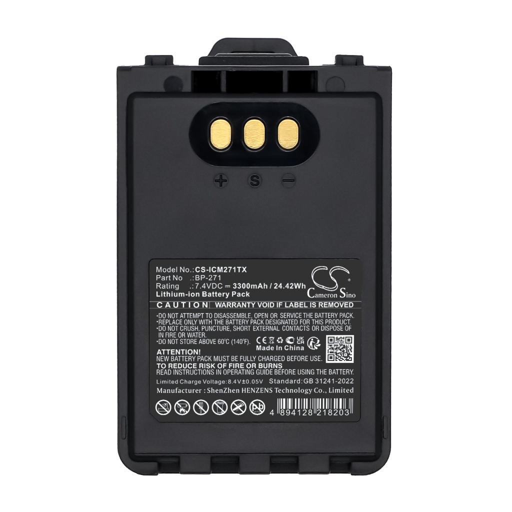 Batterij voor tweerichtingsradio Icom CS-ICM271TX