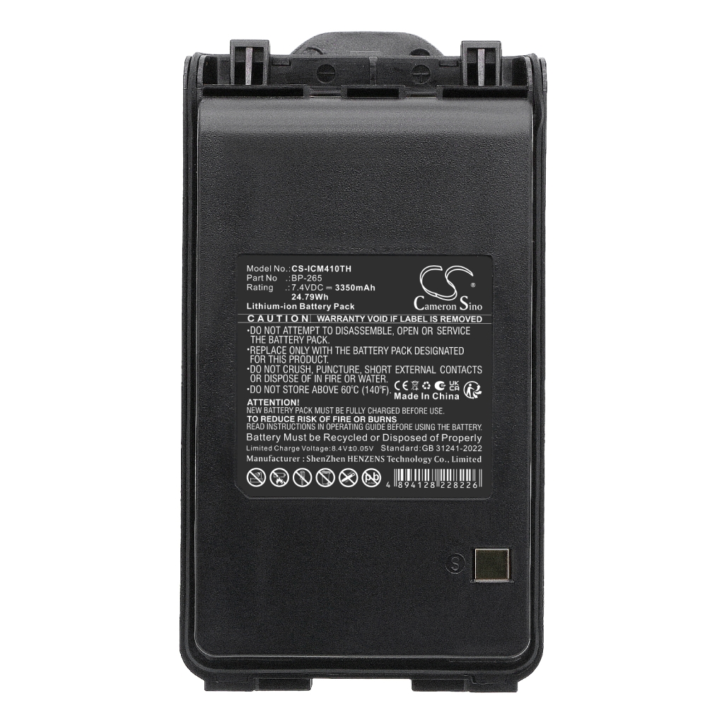 Batterij compatibel met Icom CS-ICM410TH